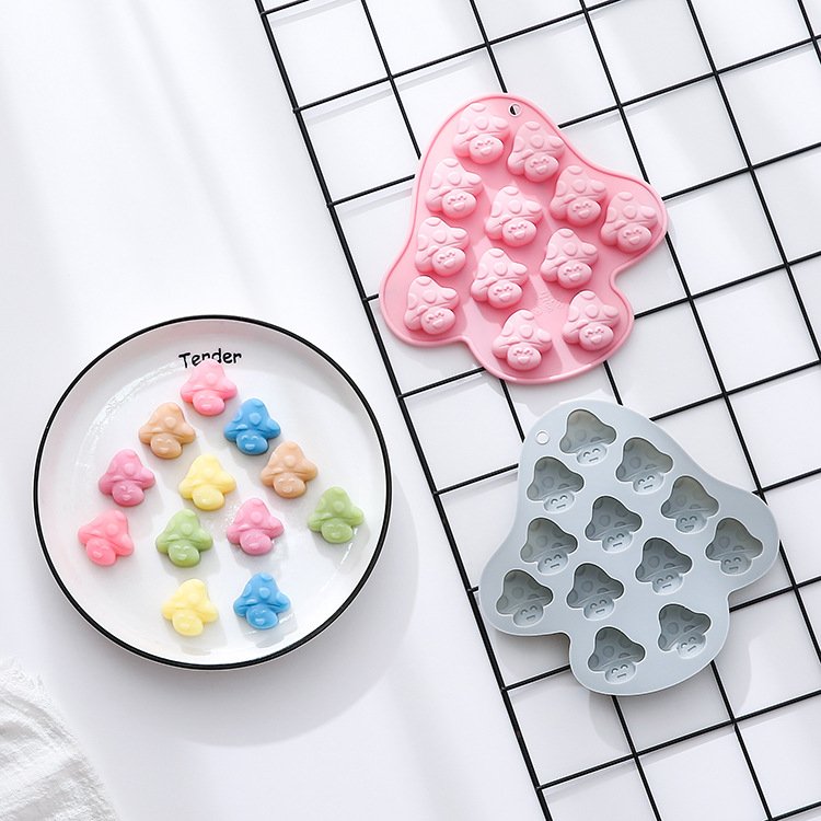 Vedini 12 Cavity Mushroom-Shaped Silicone Mold for Resin, Cake Mold, Chocolate Mold, Soft Candy Baking Tool JKB-3414 - Image 4