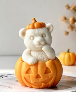 Vedini Pumpkin Hand In Mouth Bear Candle Mold JKB-3409