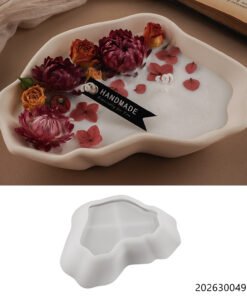 Vedini Concrete Resin Cement Gypsum Irregular Candle Cup Bowl Storage Plate Cup Storage Mold Mirror Silicone Mold JKB-3411