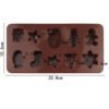 Vedini 10 Cavity Different New Christmas Series Gift Box Chocolate Mold Five-Pointed Star Gift Box Fire Paint Wax Stand MoldJKB-3442 - Image 2