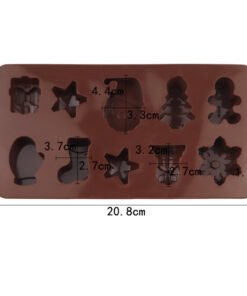 Alternative view of Vedini 10 Cavity Different New Christmas Series Gift Box Chocolate Mold Five-Pointed Star Gift Box Fire Paint Wax Stand MoldJKB-3442