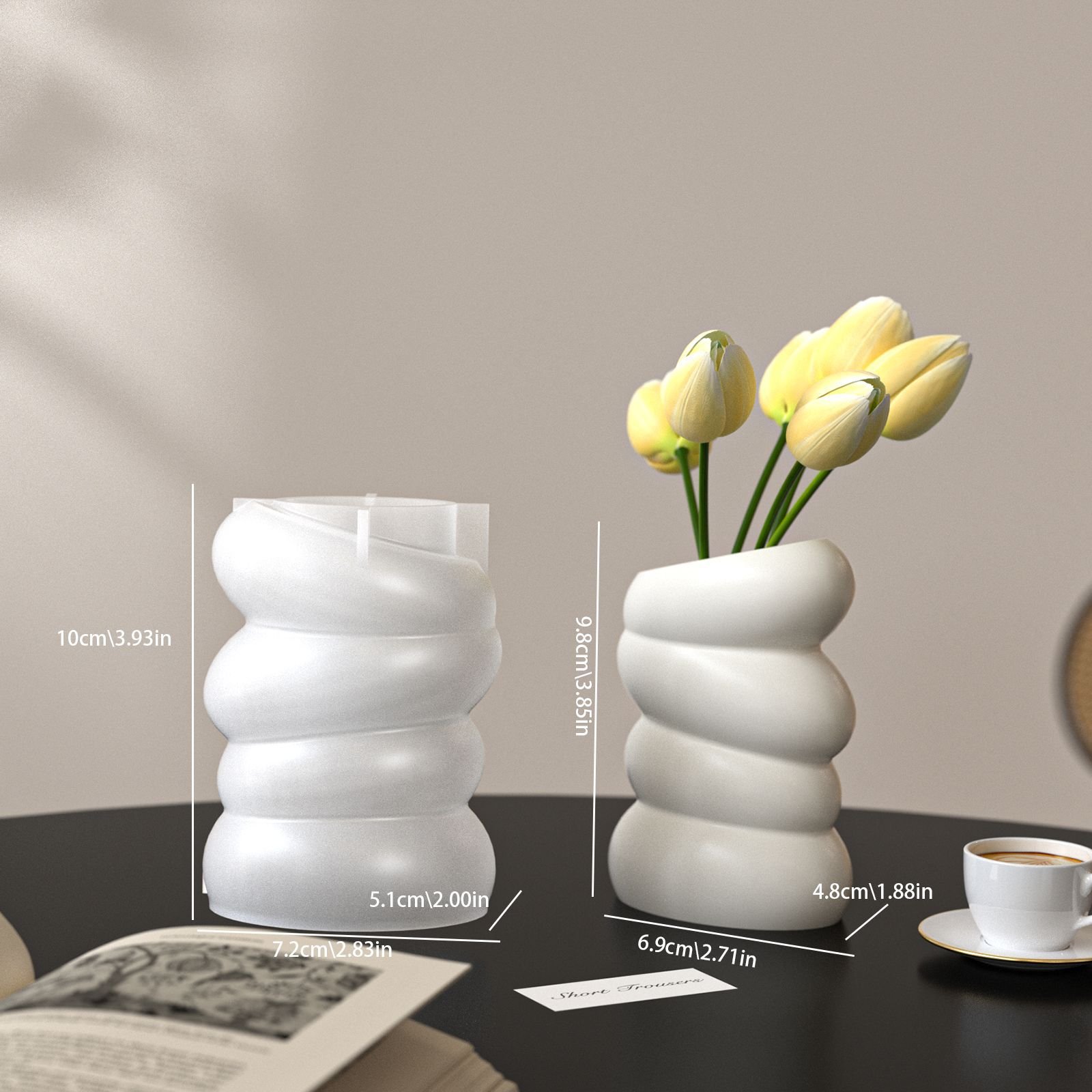 Vedini Pebble Vase Silicone Mold Handmade DIY Gypsum Cement Aroma Diffuser Stone Decorative Flower Pot Resin Mold JKB-3406 - Image 4