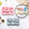 Vedini 6 Cavity Dinosaur Leaf-Shaped Silicone Mold for Handmade Soap, DIY Kits,Soft Candy, Chocolate, Ice Cubes, and Cake Molds JKB-3435 - Image 4