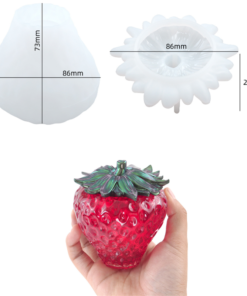 Alternative view of Vedini Concrete Fruit Strawberry Jar Storage Box Silicon Mould JKB-3398