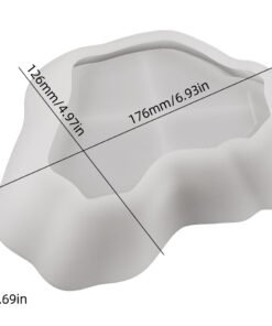 Alternative view of Vedini Concrete Resin Cement Gypsum Irregular Candle Cup Bowl Storage Plate Cup Storage Mold Mirror Silicone Mold JKB-3411