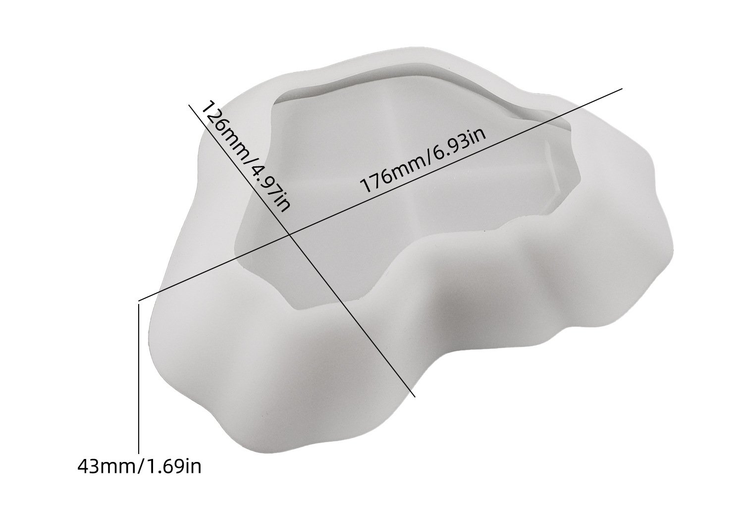 Vedini Concrete Resin Cement Gypsum Irregular Candle Cup Bowl Storage Plate Cup Storage Mold Mirror Silicone Mold JKB-3411 - Image 2