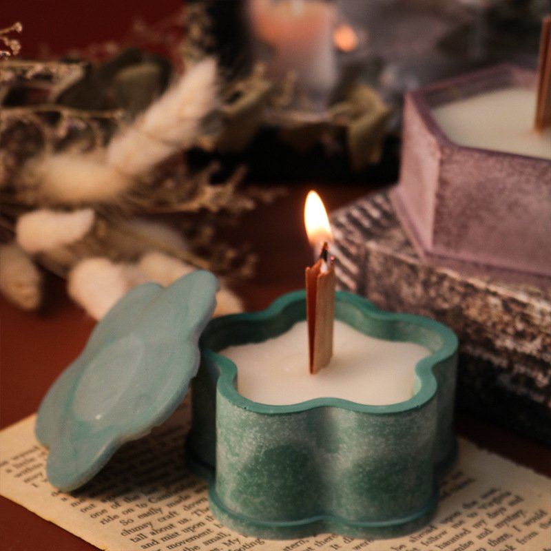 Vedini Concrete And Resin Flower Shape Storage Box Silicon Mold JKB-3426 - Image 2