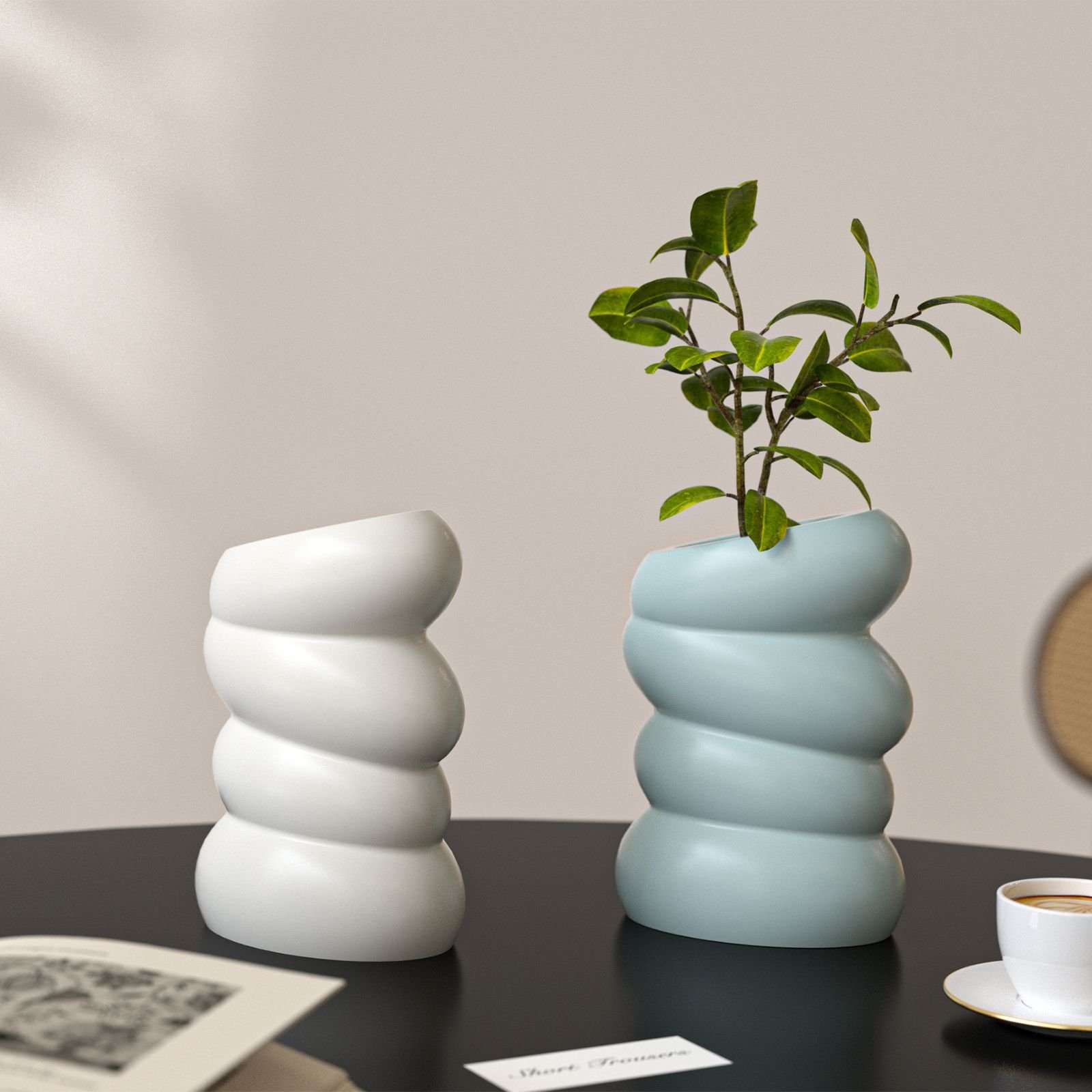 Vedini Pebble Vase Silicone Mold Handmade DIY Gypsum Cement Aroma Diffuser Stone Decorative Flower Pot Resin Mold JKB-3406 - Image 3