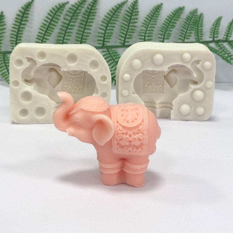 Vedini 3D Stereo Elephant Shape Fondant Cake Mold Soap Mold Plaster Mold Pudding Mold Elephant Scented Candle Mold JKB-3444 JKB- - Image 5
