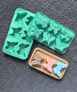 Vedini 6 Cavity Butterfly Shape Silicon Mold For Candle ,Soap and DIY Kits JKB-3439