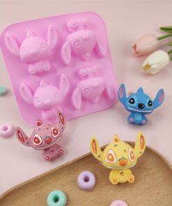 Vedini 4 Cavity Cartoon Silicon Mold For making Soaps,Chocolates,And Diy Kits JKB-3400