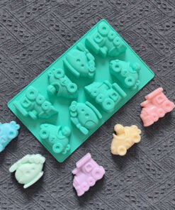 Vedini 8 Cavity Car Helicopter Cake Silicone Mold DIY Chocolate Mousse Cake Baking Mold JKB-3438