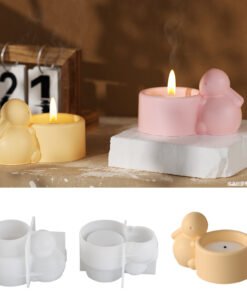 Vedini Concrete Cute Bunny Candle Holder/Candle Stick Silicone Mold JKB-3405
