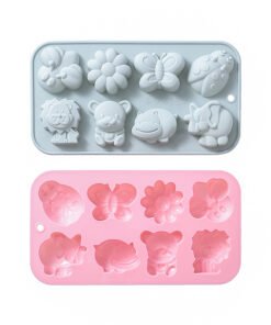 Alternative view of Vedini 8 Cavity Silicone Chocolate Mold with Different Insect, Animal, and Flower Shapes for Baking Cakes , DIY Kits and Resin Crafts JKB-3432