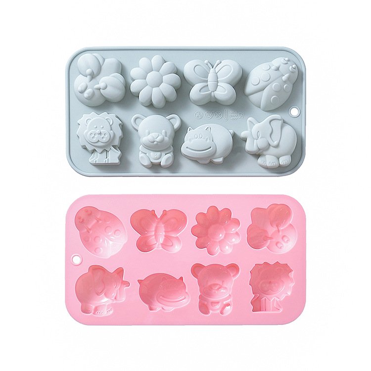 Vedini 8 Cavity Silicone Chocolate Mold with Different Insect, Animal, and Flower Shapes for Baking Cakes , DIY Kits and Resin Crafts JKB-3432 - Image 2