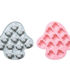 Alternative view of Vedini 12 Cavity Mushroom-Shaped Silicone Mold for Resin, Cake Mold, Chocolate Mold, Soft Candy Baking Tool JKB-3414