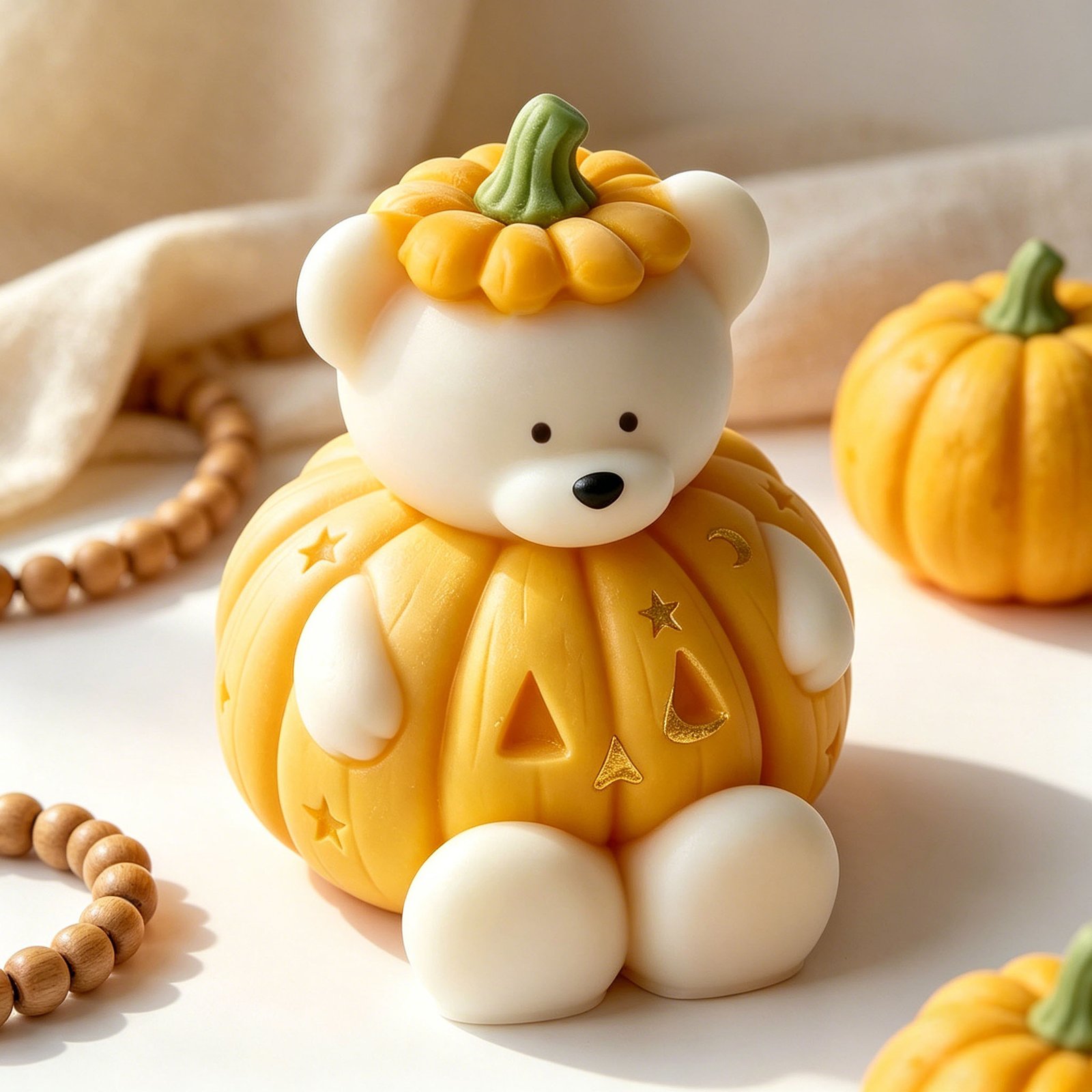 Vedini Pumpkin Bear Aromatherapy Candle Silicone Mold DIY Halloween Pumpkin Decoration Ornament Candle Mold JKB-3408 - Image 4