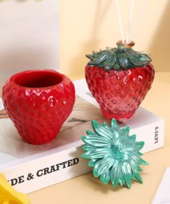 Vedini Concrete Fruit Strawberry Jar Storage Box Silicon Mould JKB-3398
