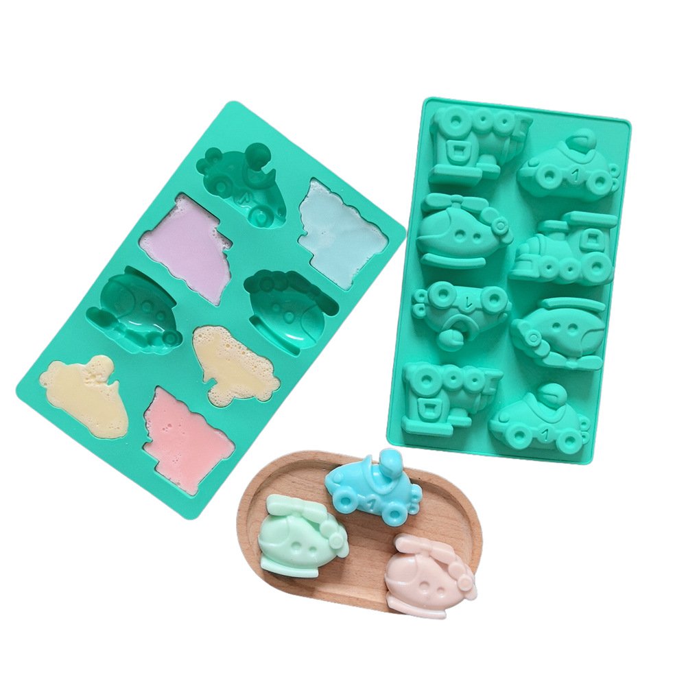 Vedini 8 Cavity Car Helicopter Cake Silicone Mold DIY Chocolate Mousse Cake Baking Mold JKB-3438 - Image 3