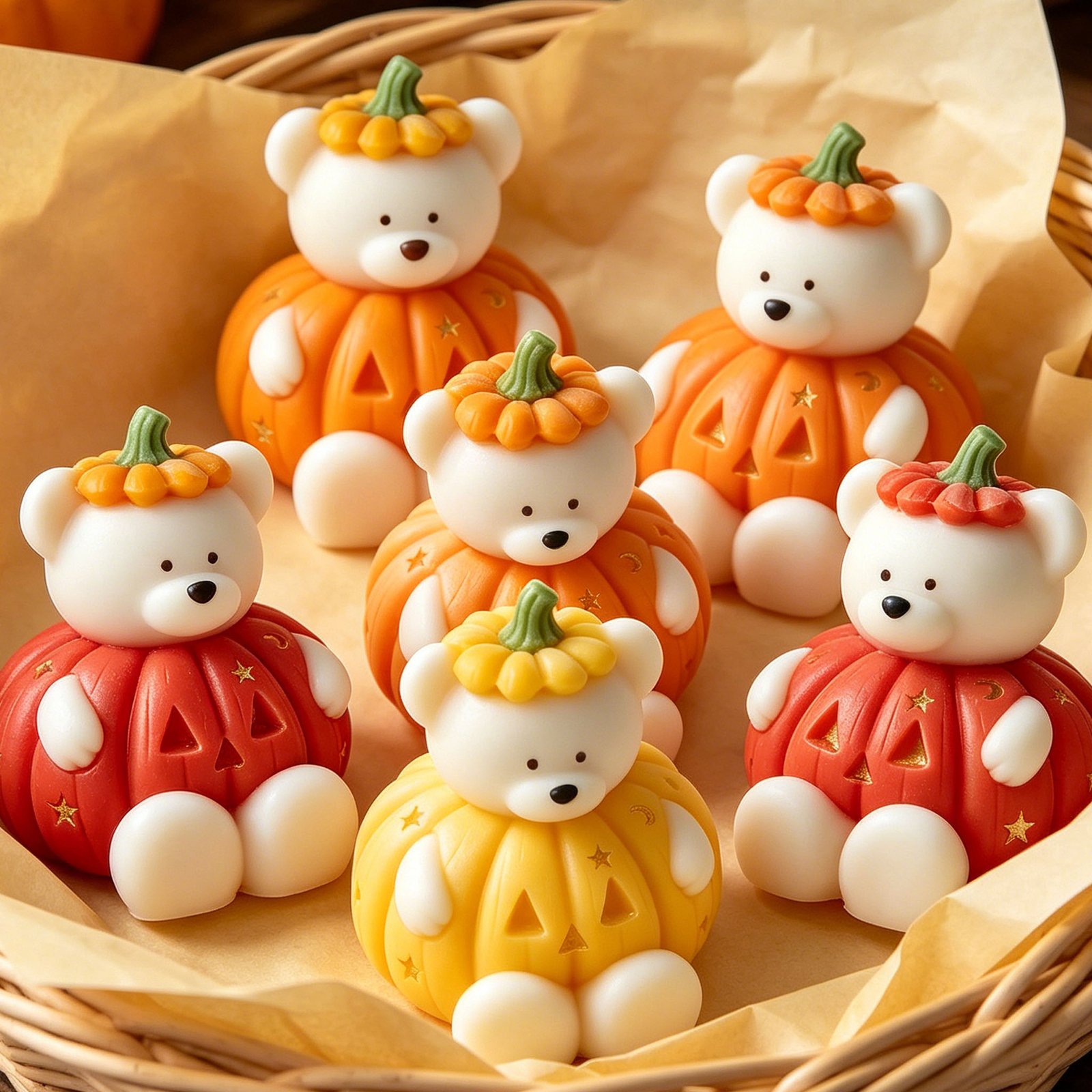 Vedini Pumpkin Bear Aromatherapy Candle Silicone Mold DIY Halloween Pumpkin Decoration Ornament Candle Mold JKB-3408 - Image 3