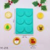 Vedini 6 Cavity Round Christmas Decoration Silicone Mold For Decoration, Handmade Biscuit And Chocolate Cake Mold JKB-3441 - Image 3