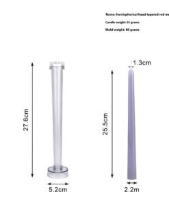 Semi Round Taper Candle Mold