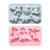 Vedini 6 Cavity Dinosaur Leaf-Shaped Silicone Mold for Handmade Soap, DIY Kits,Soft Candy, Chocolate, Ice Cubes, and Cake Molds JKB-3435 - Image 2