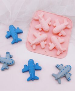 Vedini 4 Cavity Airplane Silicone Mold for Jelly , Soap, And DIY Kits JKB-3399
