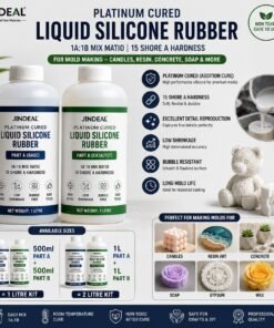 Platinum Cured Liquid Silicone Rubber 15 Shore A (1A:1B) for Mold Making | Candle, Resin, Concrete & Soap Silicone Rubber by Jindeal