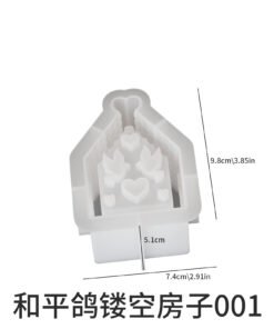 Alternative view of Vedini Concrete Peace Dove Hollow House Silicon Mold JKB-3470