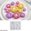Vedini Candle Gypsum Resin Cement Sunflower Daisy Sunflower Crystal Chrysanthemum Flower Silicone Mold JKB-3464 - Image 5