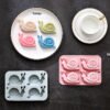 Vedini 4 Cavity Cartoon Snail Silicone Cake Mold DIY Handmade Cold-Processed Soap Mold, DIY Kits JKB-3447