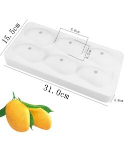 Vedini 6 Cavity 3D Mango Silicon Mold JKB-3463