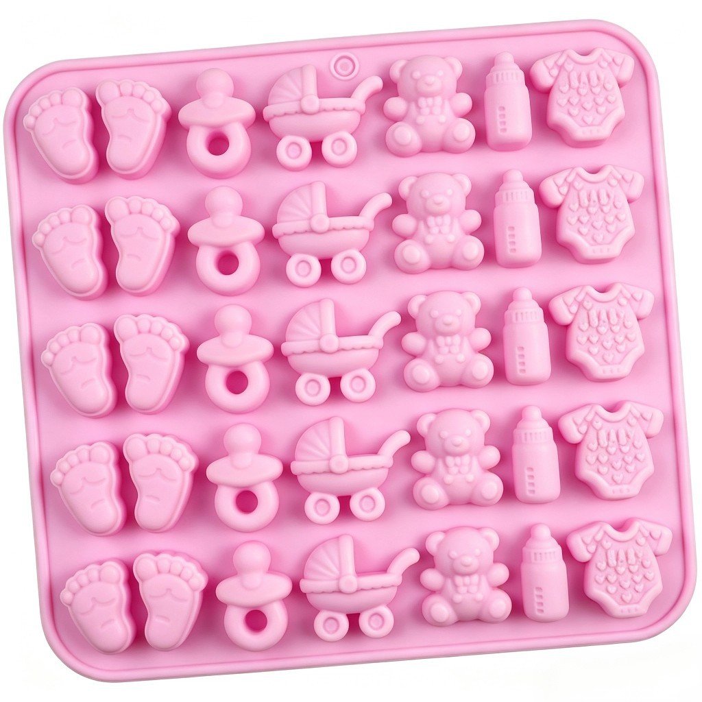 35-Cavity Baby Shower Silicone Mold – Gummies, Chocolates & Wax Melts (JKB-3454) By Vedini - Image 3