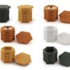 Vedini Concrete Hexagonal Roman Jar Candle Cup Silicon Mold JKB-3466 - Image 2