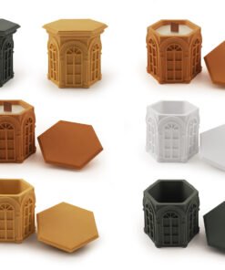 Alternative view of Vedini  Concrete Hexagonal Roman Jar Candle Cup Silicon Mold JKB-3466