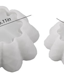 Alternative view of Vedini DIY Resin Cement Irregular Mini Flower-Shaped Waffle Bowl Large and Small Candle Bowl Storage Bowl Mirror Silicone Mold JKB-3465