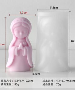 Alternative view of Vedini Praying Girl Silicon Mold JKB-3483