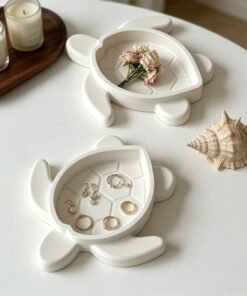 Alternative view of Vedini Concrete Turtle Tray Silicone Mold, Aromatherapy Gypsum DIY Jewelry Storage Tray, Candle Holder Base Mold JKB-3477