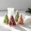 Vedini New Christmas Tree House Scented Candle Mold DIY Christmas Candle Gypsum Resin Silicone Mold JKB-3487 - Image 2