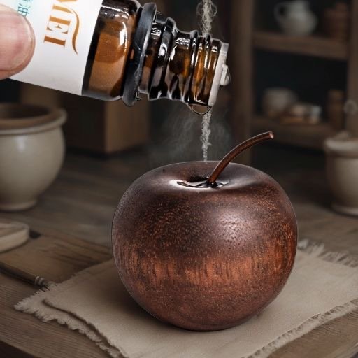 Natural Solid Wood Passive Aromatherapy Diffuser – Apple Ornaments-Pack of 1