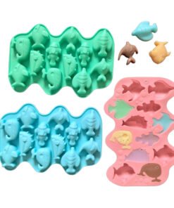 Alternative view of Vedini 12 Cavity of 6 Different Marine Fish Shaped Silicone Molds JKB-3453