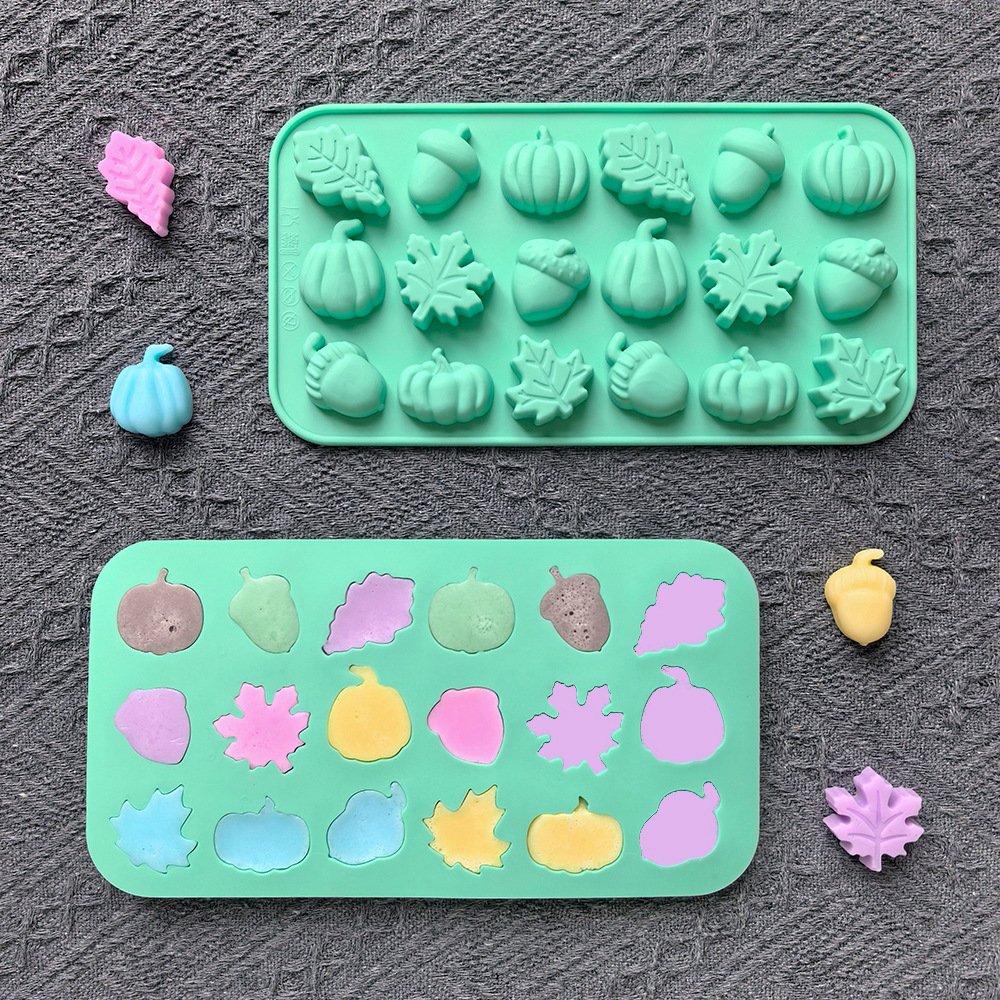 Vedini 18 Cavity Leaf, Pumpkin, Acorn Silicone Chocolate Mold DIY Cake Candy Decoration Mold JKB-3450 - Image 5