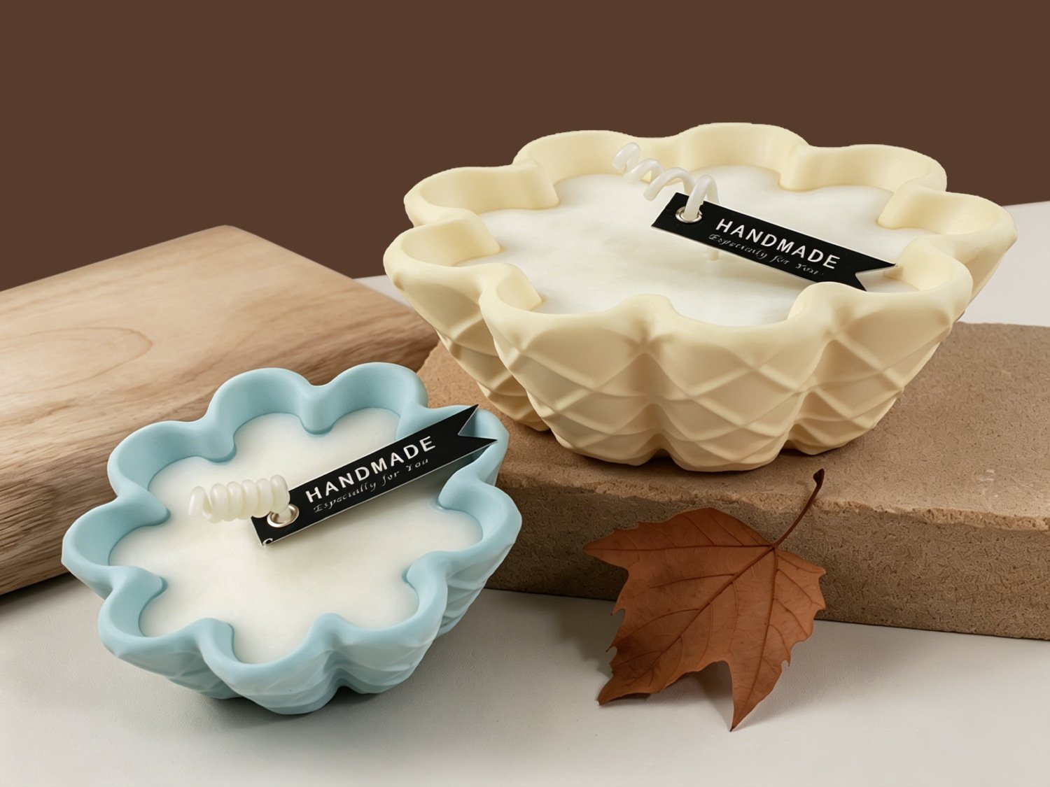 Vedini DIY Resin Cement Irregular Mini Flower-Shaped Waffle Bowl Large and Small Candle Bowl Storage Bowl Mirror Silicone Mold JKB-3465 - Image 4
