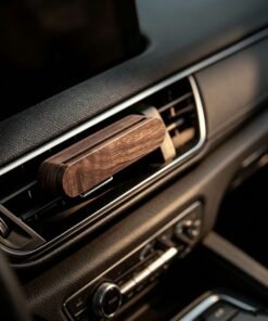 Vedini Premium Black Walnut Car Aromatherapy Diffuser – Vent Clip Air Freshener (Includes 10 Refill Sticks)
