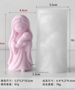 Alternative view of Vedini Angel With Baby Candle Silicon Mold JKB-3489