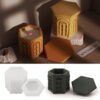 Vedini Concrete Hexagonal Roman Jar Candle Cup Silicon Mold JKB-3466 - Image 4