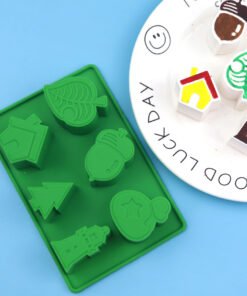6-Cavity Village & Nature Theme Deep Silicone Mold for Soap, Candles & Steamed Cakes (3.4cm Depth) JKB-3455