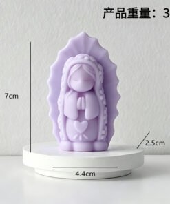 Vedini Praying Girl With Heart Aromatherapy Ornament Silicone Mold DIY Girl Angel Candle Decoration Mold JKB-3482