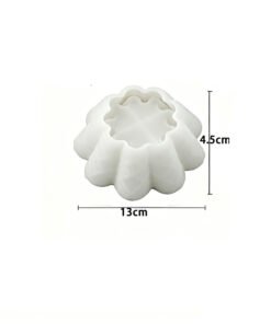 Vedini DIY Resin Cement Irregular Mini Flower-Shaped Waffle Bowl Large and Small Candle Bowl Storage Bowl Mirror Silicone Mold JKB-3465 - Large